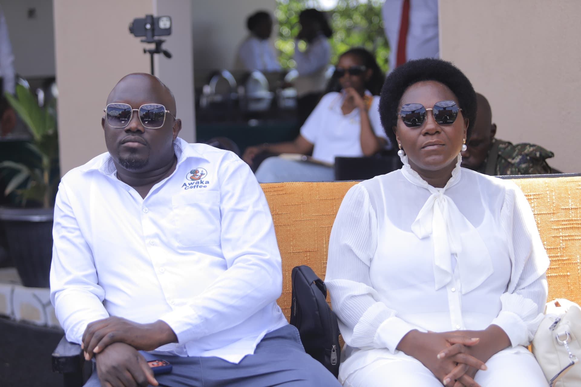 Two guests seated at the launch