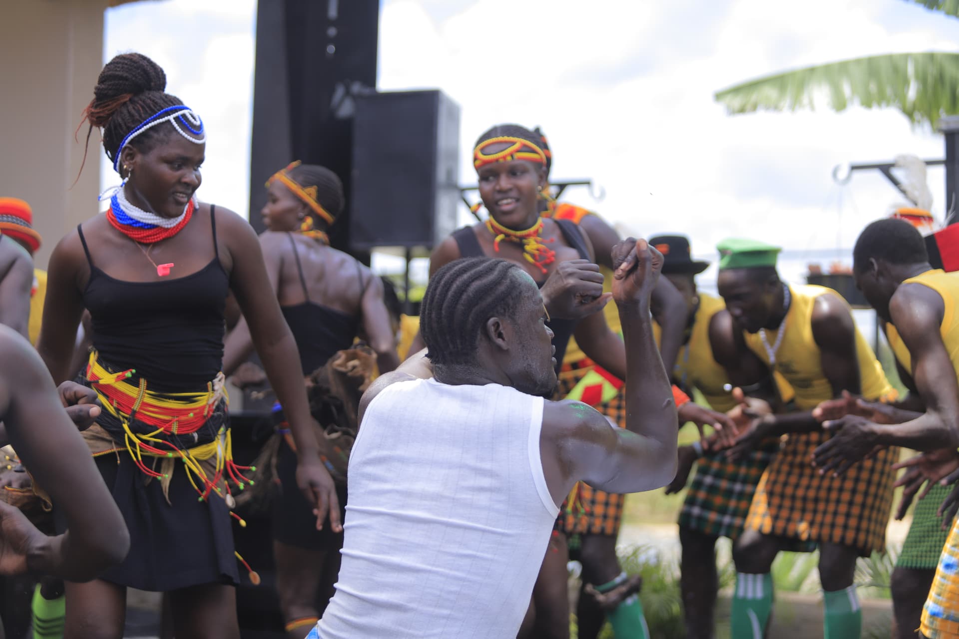 Performers dancing at the launch